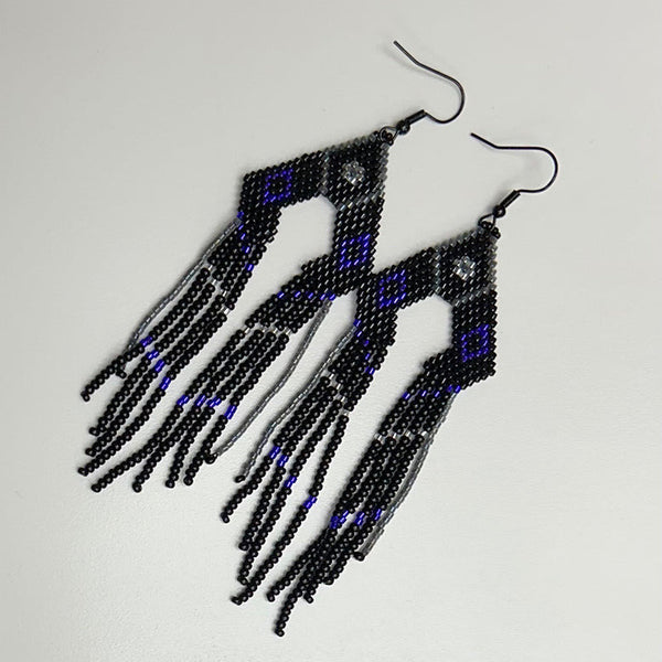 Candice Allard artwork 'MANITOBE BIRD SERIES: RAVEN EARRINGS' at Canada House Gallery