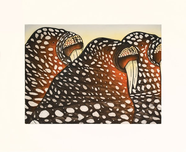 Pauojoungie Saggiak artwork 'SUNBATHING' at Canada House Gallery