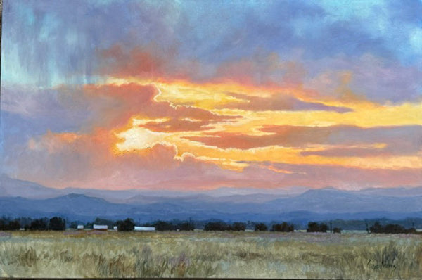Gaye Adams artwork 'ALBERTA SKIES' at Canada House Gallery