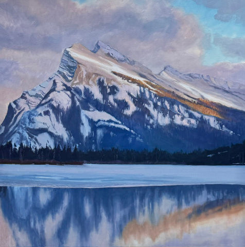 WINTER LIGHT ON MT. RUNDLE