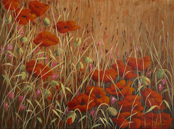 Page Ough artwork 'WILD POPPIES' at Canada House Gallery