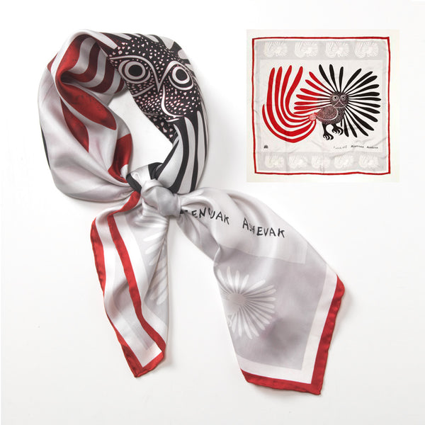 Kenojuak Ashevak artwork 'THE ENCHANTED OWL SCARF' at Canada House Gallery