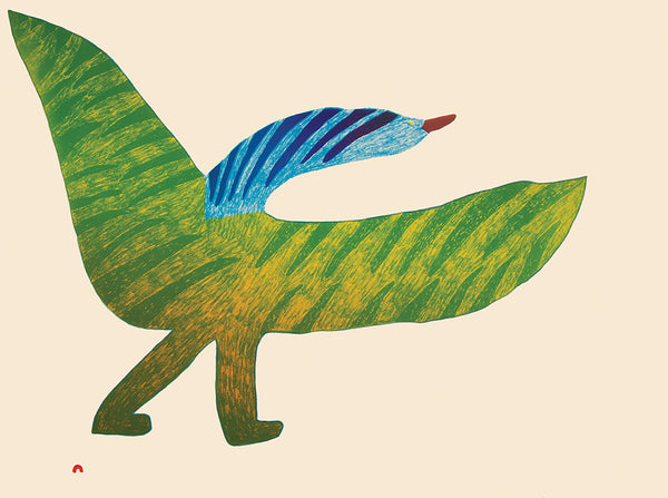 Saimaiyu Akesuk artwork 'BIRD ON PARADE 8/50' available at Canada House Gallery - Banff, Alberta