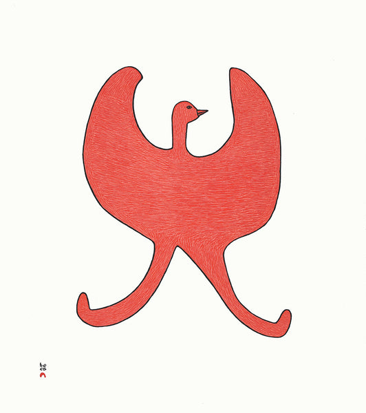 Saimaiyu Akesuk artwork 'BLUSHING BIRD 13/50' available at Canada House Gallery - Banff, Alberta