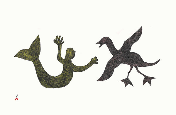 Enoosik Ottokie artwork 'SEDNA & FULMER 13/50' available at Canada House Gallery - Banff, Alberta