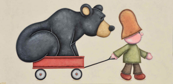 Peter Wyse artwork 'HITCHING A RIDE' available at Canada House Gallery - Banff, Alberta