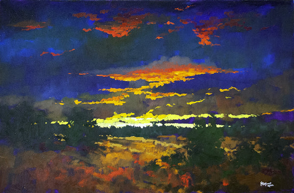 Neil Patterson artwork 'BLUE CLOUDS' available at Canada House Gallery - Banff, Alberta