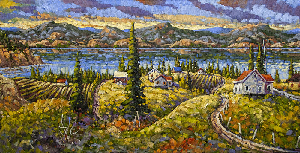 Rod Charlesworth artwork 'HARVEST LIGHT, OKANAGAN' available at Canada House Gallery - Banff, Alberta