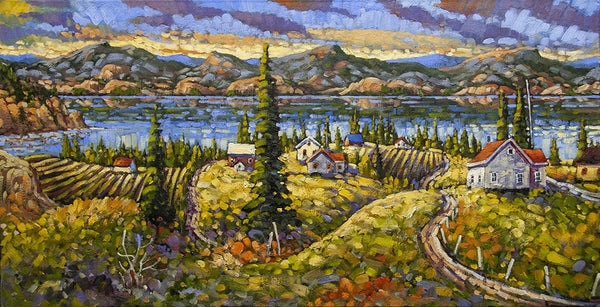 Rod Charlesworth artwork 'HARVEST LIGHT, OKANAGAN' available at Canada House Gallery - Banff, Alberta