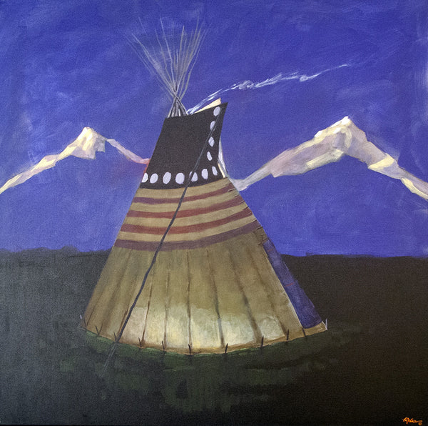 Terry McCue artwork 'STAR LODGE' available at Canada House Gallery - Banff, Alberta