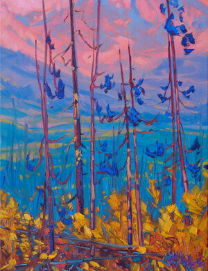 Dominik J Modlinski artwork 'HAINES JUNCTION BLUE' available at Canada House Gallery - Banff, Alberta