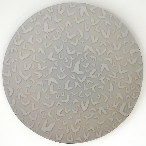 Jeff Sylvester artwork 'WHITE FLOCK' available at Canada House Gallery - Banff, Alberta