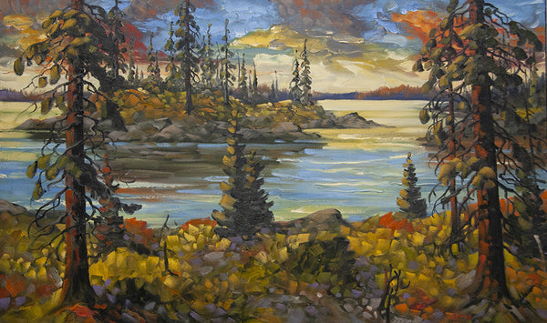 Rod Charlesworth artwork 'SOLSTICE LIGHT, CANADIAN NORTH' available at Canada House Gallery - Banff, Alberta