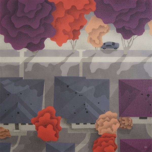 Jeff Sylvester artwork 'PLUM TUCKERED' available at Canada House Gallery - Banff, Alberta