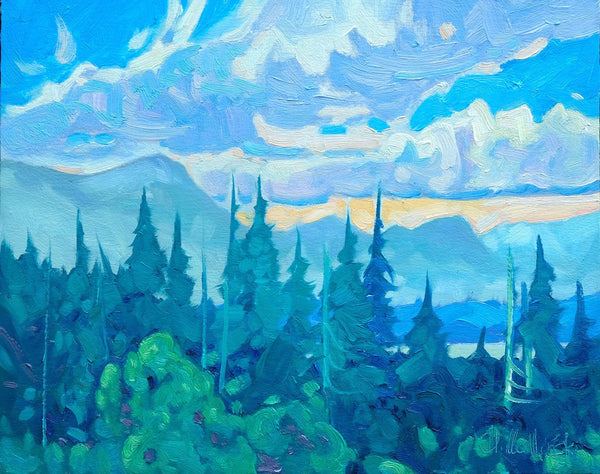 Dominik J Modlinski artwork 'SUMMER CLOUDS' available at Canada House Gallery - Banff, Alberta