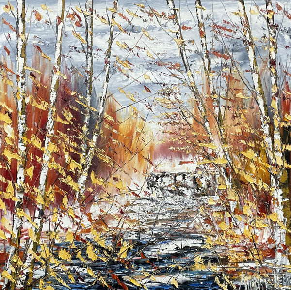 AndrŽ Pleau artwork 'SYMPHONIE DES CHUTES' available at Canada House Gallery - Banff, Alberta