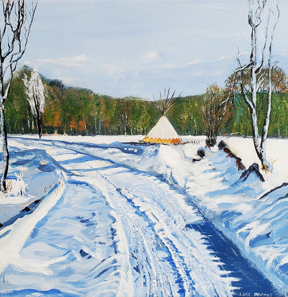 Jane Ash Poitras artwork 'WAPOOSE LAND' at Canada House Gallery