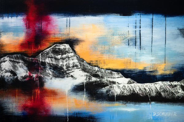 Dieter Schlatter artwork 'ICEFIELDS PARKWAY / MT. CRISTIE' at Canada House Gallery