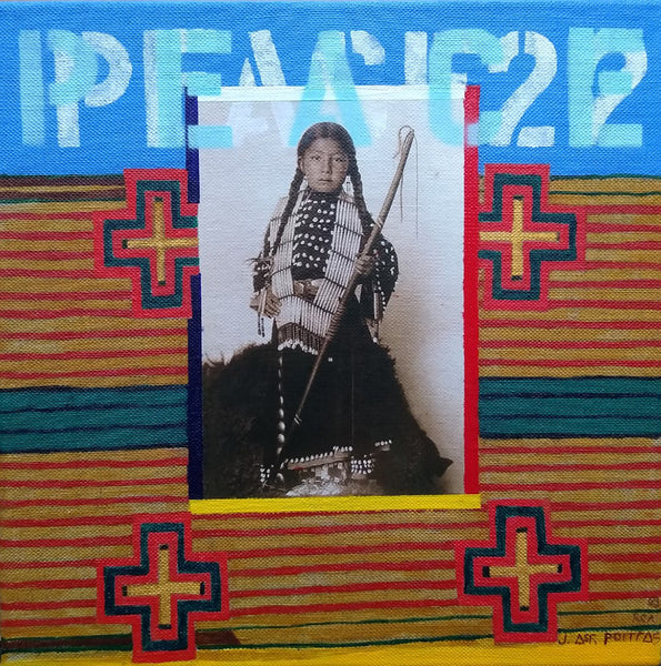 Jane Ash Poitras artwork 'PEACE FOR 2022' at Canada House Gallery