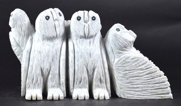 Palaya Qiatsuq artwork 'OWLS' at Canada House Gallery