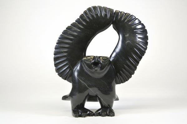 Pootoogook Qiatsuk artwork 'OWL' at Canada House Gallery