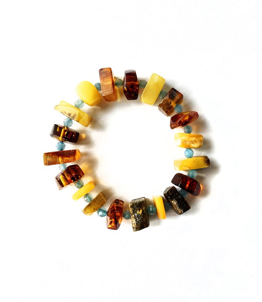 . NESHKA artwork 'AMBER, AQUAMARINE BRACELET' at Canada House Gallery
