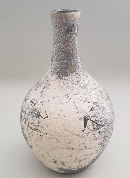 Elizabeth Harris artwork 'WHITE CRACKLE VASE' at Canada House Gallery