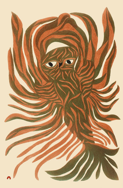 Ooloosie Saila artwork 'BLAZING OWL 21/50' at Canada House Gallery