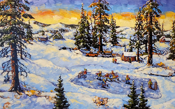 Rod Charlesworth artwork 'BIG GAME, LITTLE POND' at Canada House Gallery