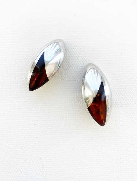 . NESHKA artwork 'AMBER MODERNIST CLIP-ON EARRINGS' at Canada House Gallery