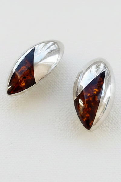 . NESHKA artwork 'AMBER MODERNIST CLIP-ON EARRINGS' at Canada House Gallery