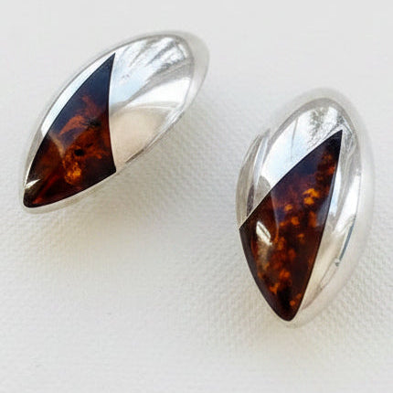 . NESHKA artwork 'AMBER MODERNIST CLIP-ON EARRINGS' at Canada House Gallery