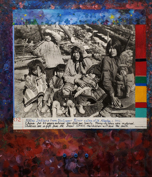 Jane Ash Poitras artwork 'NUCLEAR FAMILY' at Canada House Gallery