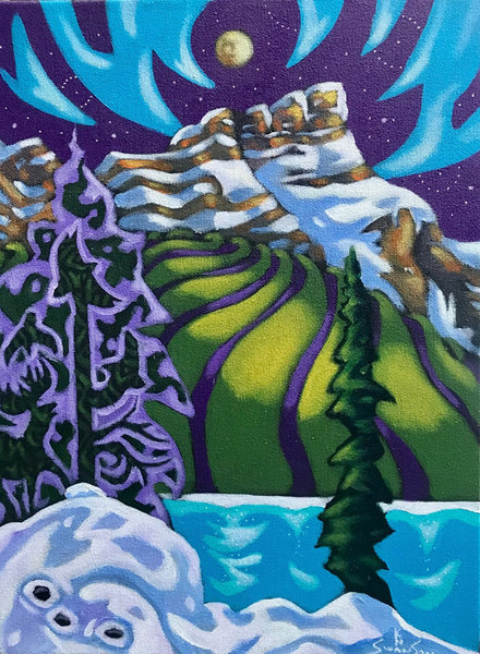 K Neil Swanson artwork 'BANFF STARRY WINTER' at Canada House Gallery