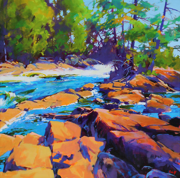 Mike Svob artwork 'RAPIDS ON THE MAGNETAWAN RIVER (ONTARIO, CANADA)' at Canada House Gallery