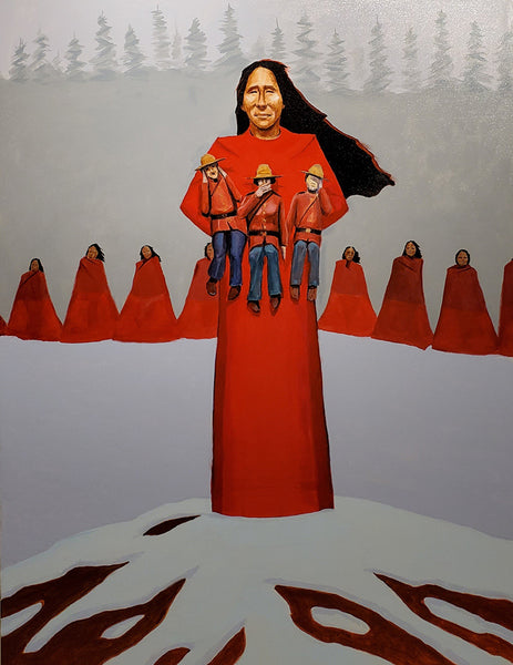 Terry McCue artwork 'BEARING WITNESS' at Canada House Gallery