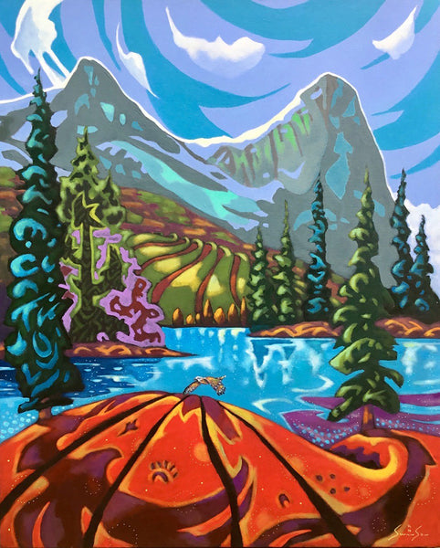 K Neil Swanson artwork 'HA LING SHADOW HAWK' at Canada House Gallery