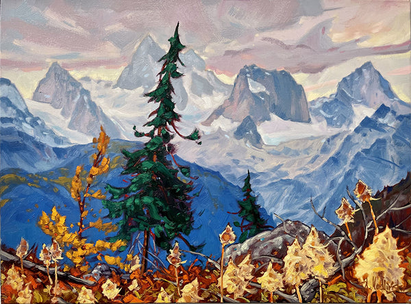 Dominik J Modlinski artwork 'INTO THE BUGABOOS' at Canada House Gallery