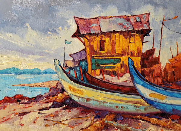 Dominik J Modlinski artwork 'BOATS OF LAS PENAS' at Canada House Gallery