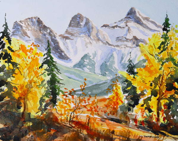 Cliff Swanlund artwork 'LATE SEPTEMBER HIKE' at Canada House Gallery