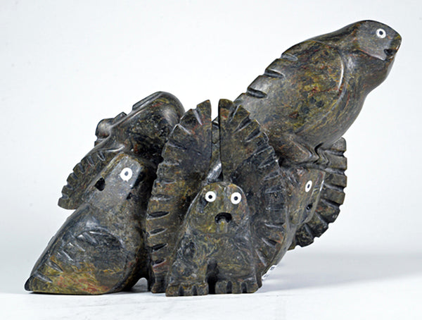 Adamie Mathewsie artwork 'SIX OWLS' at Canada House Gallery