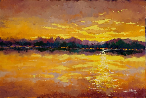 Neil Patterson artwork 'GOLDEN SUNSET' at Canada House Gallery