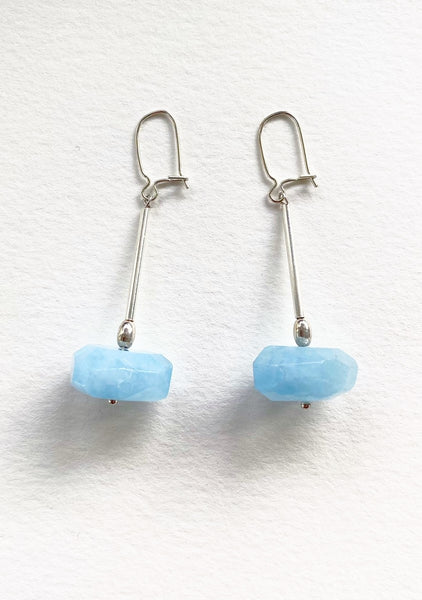 . NESHKA artwork 'AQUAMARINE AND SILVER EARINGS #1110' at Canada House Gallery