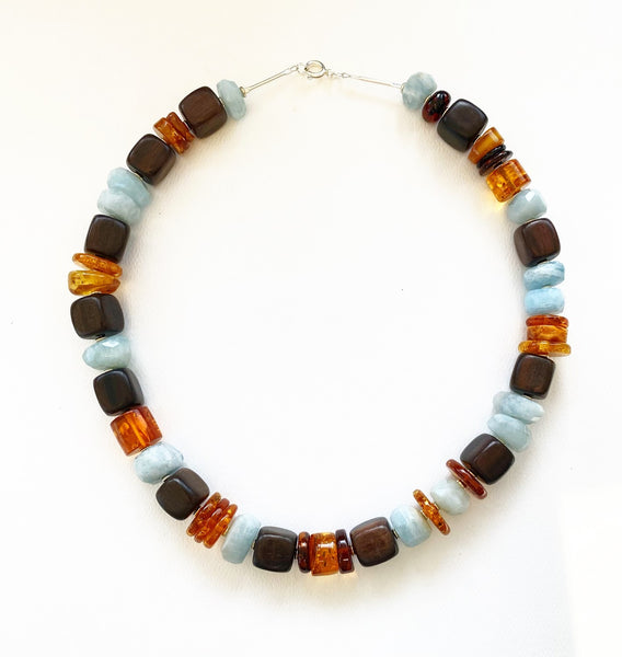 . NESHKA artwork 'AMBER, AQUAMARINE, EBONY WOOD #1119' at Canada House Gallery