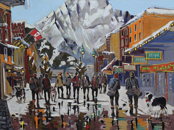Robert Roy artwork 'L'ÉCHO DES MARCHEURS RAISONNE' at Canada House Gallery