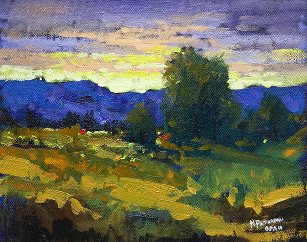 Neil Patterson artwork 'NESTLED IN THE FOOTHILLS' at Canada House Gallery