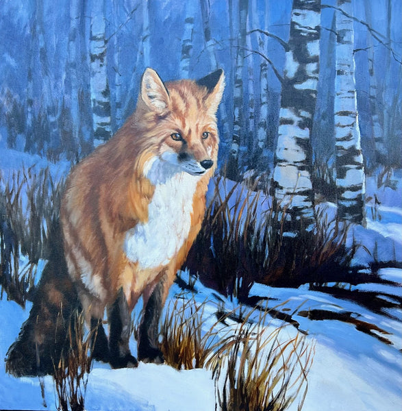 Gaye Adams artwork 'WATCHER IN THE WOODS' at Canada House Gallery