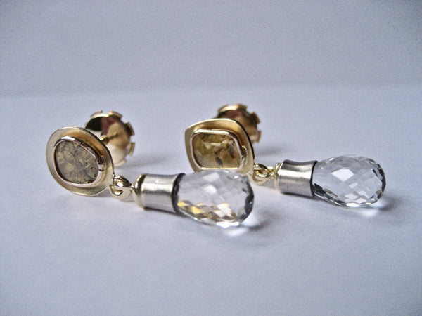 Susan Kun artwork 'YELLOW DIAMOND SLICES EARRINGS' at Canada House Gallery