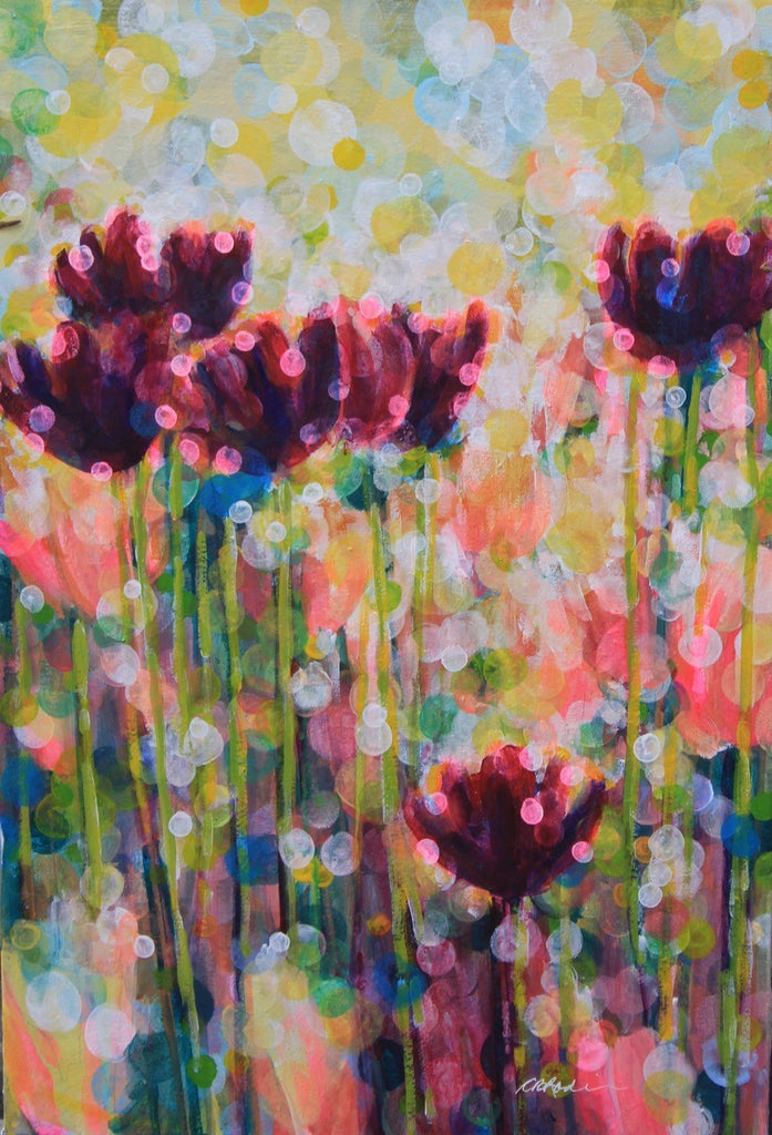 Bev Rodin artwork 'TALL TULIPS' at Canada House Gallery
