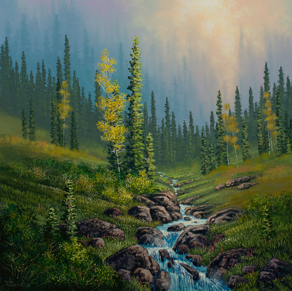 Roger D Arndt artwork 'ALPINE RUNOFF' at Canada House Gallery